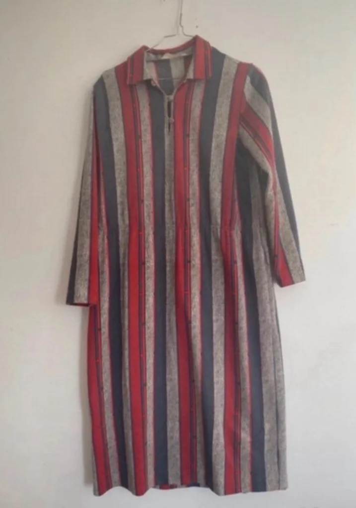 Robe chemise rayée femme 38 pauporte vintage Made In France